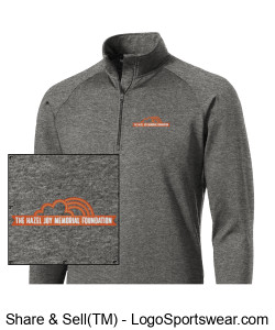 Men's Quarter Zip - Gray Design Zoom